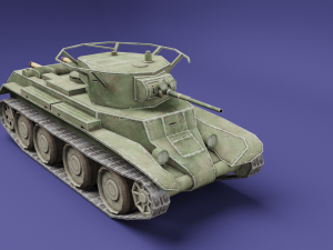 bt-7 ussr toon tank -big- Model 3D