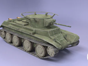 bt-7 ussr toon tank -big- 3D Model
