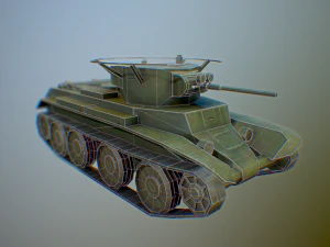 bt-7 ussr toon tank -big- 3D Model