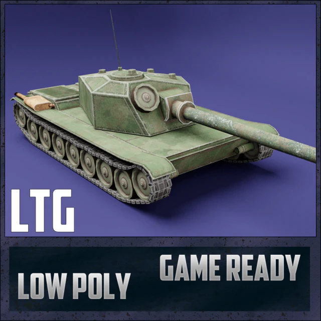 ltg ussr toon tank -big- 3D Model .c4d .max .obj .3ds .fbx .stl .blend 