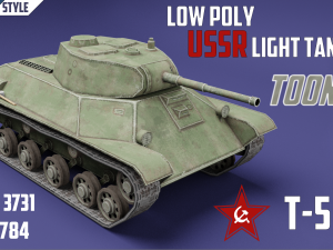 t-50 ussr toon tank -big- 3Dモデル