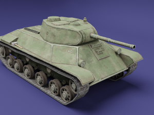 t-50 ussr toon tank -big- 3Dモデル