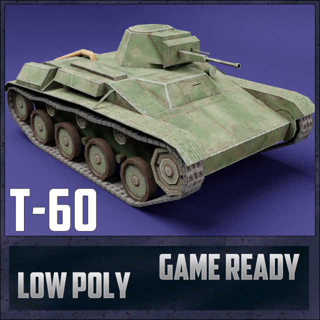 t-60 ussr toon tank -big- 3D 모델 .c4d .max .obj .3ds .fbx .stl .blend 