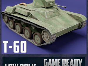 t-60 ソ連トゥーン戦車 -big- 3Dモデル