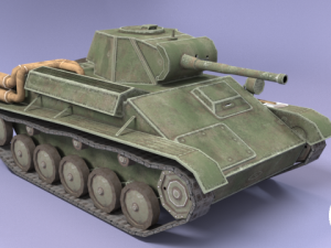 t-70 ussr toon tank -big- 3D Model