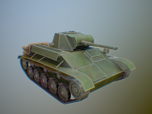 t-70 ussr toon tank -big- 3D Model