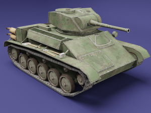 t-80 ussr toon tank -big- Modèle 3D