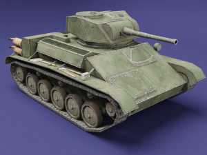 t-80 ussr toon tank -big- 3D Model