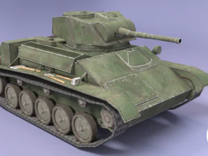 t-80 ussr toon tank -big- 3D Model