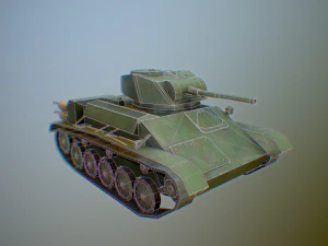 t-80 ussr toon tank -big- 3D Model