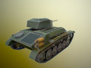 t-80 ussr toon tank -big- 3D Model