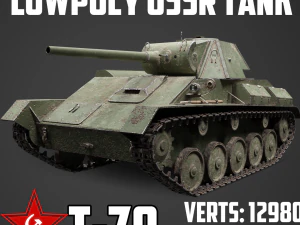 t-70 ソ連本物の戦車ゲーム準備完了 3Dモデル