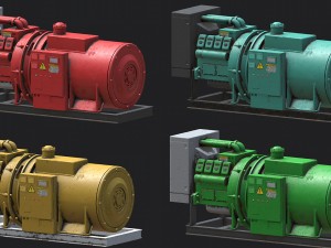 industrial generator 3D 模型