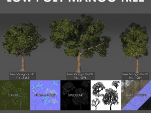 mango tree pack Modelo 3D