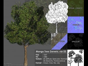 mango tree pack Modelo 3D