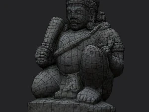 statua di Dwarapala Modello 3D
