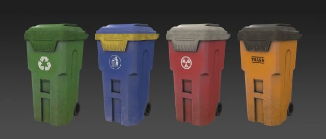 trash can 3D Model .c4d .max .obj .3ds .fbx .stl .blend 