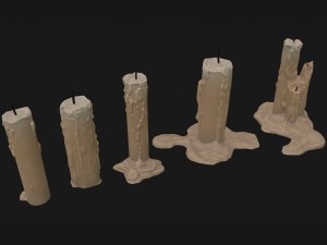candle pack Modello 3D