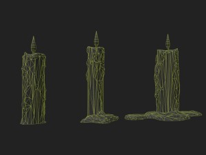candle pack Modello 3D