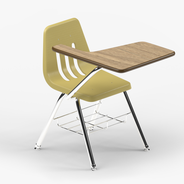 school desk 3D 模型 .c4d .max .obj .3ds .fbx .stl .blend 