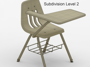 school desk 3D 模型