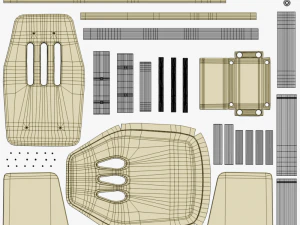 school desk 3D Model