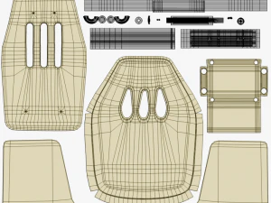 school desk 3D Model
