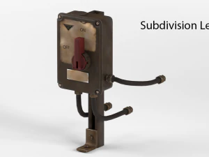 industrial power switch 3D Model
