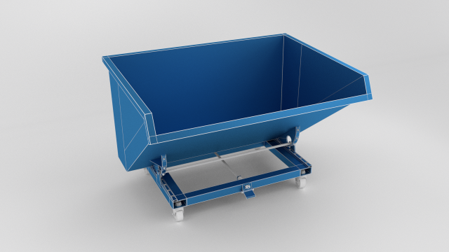 industrial waste skip Model 3D .c4d .max .obj .3ds .fbx .stl .blend 