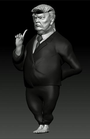 donald trump Modelo 3D .c4d .max .obj .3ds .fbx .stl .blend 