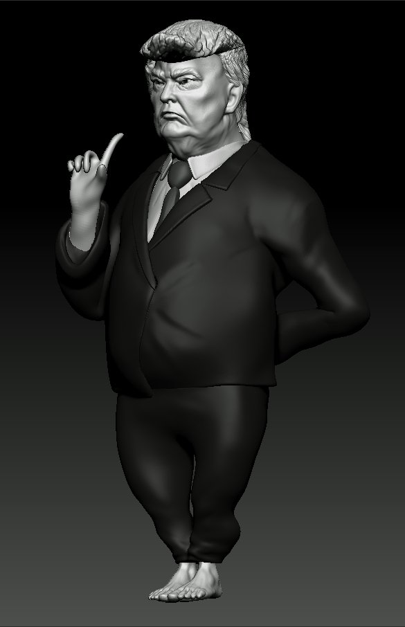 Donald Trump 3d Model In Man 3dexport