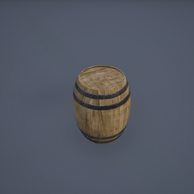 wooden barrel 3D Model .c4d .max .obj .3ds .fbx .stl .blend