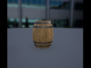 wooden barrel 3D Model