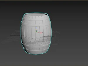 wooden barrel 3D Model