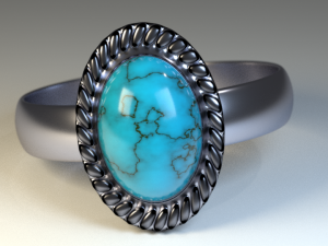 ring with a precious stone 3D Model