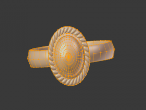 ring with a precious stone 3D Model