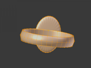 ring with a precious stone 3D Model