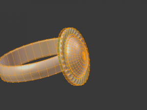 ring with a precious stone 3D Model