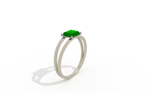 emerald ring 3D 模型 .c4d .max .obj .3ds .fbx .stl .blend 
