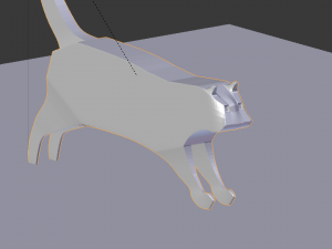 low poly black cat 3D 모델