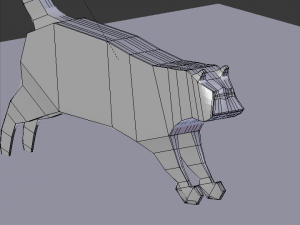 low poly black cat 3D 모델