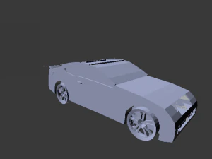 low poly racing car 3D Model