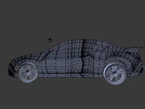 low poly racing car 3D Model