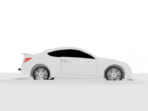 low-poly car Modello 3D