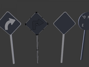 street signs pack Model 3D