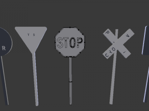 street signs pack Model 3D