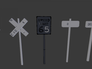 street signs pack Model 3D
