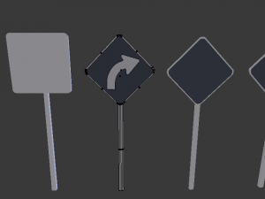 street signs pack Model 3D