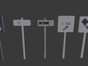 street signs pack Model 3D