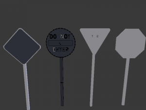 street signs pack Model 3D